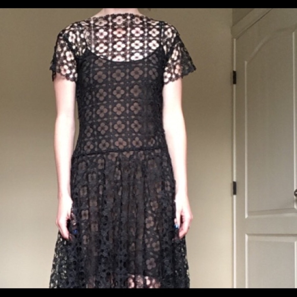 Black Lace Cocktail Dress Oscar De La Renta